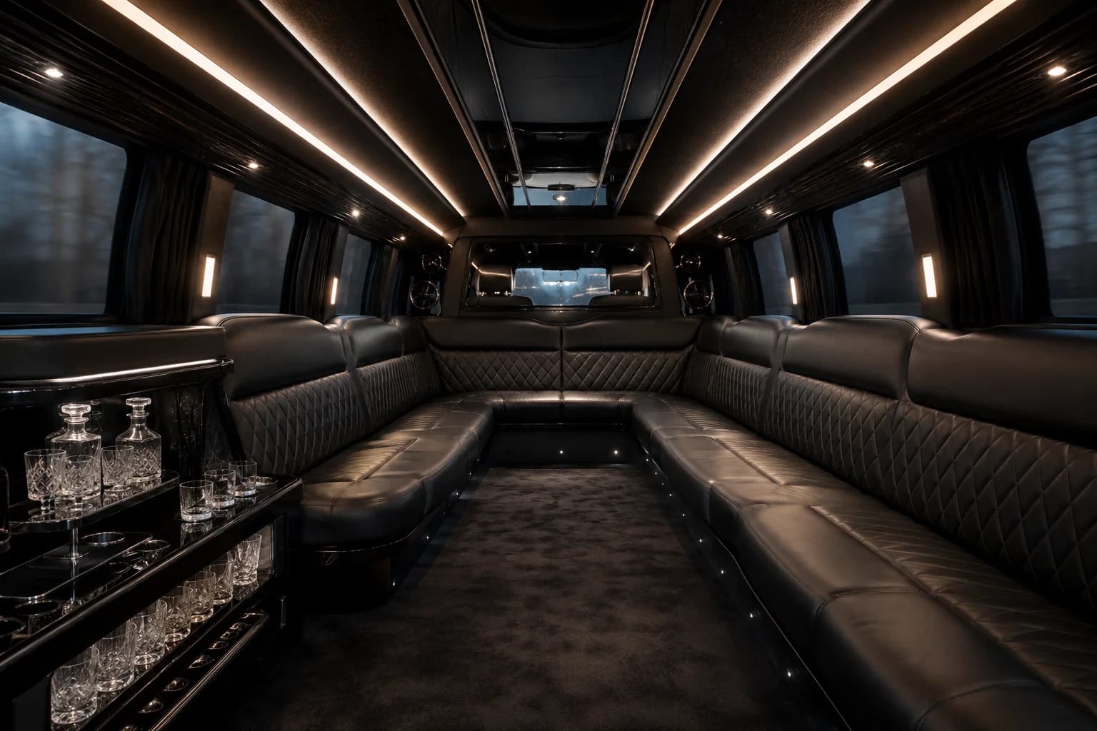 TiLimousine Stretch Limousine interior